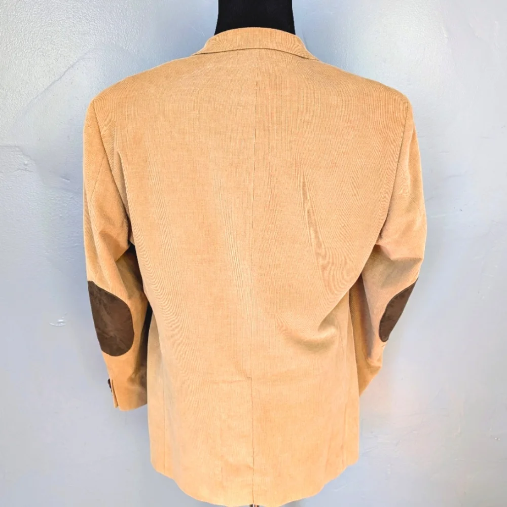Lauren Ralph Lauren cotton corduroy, 2 button sport coat elbow protectors. 40 R